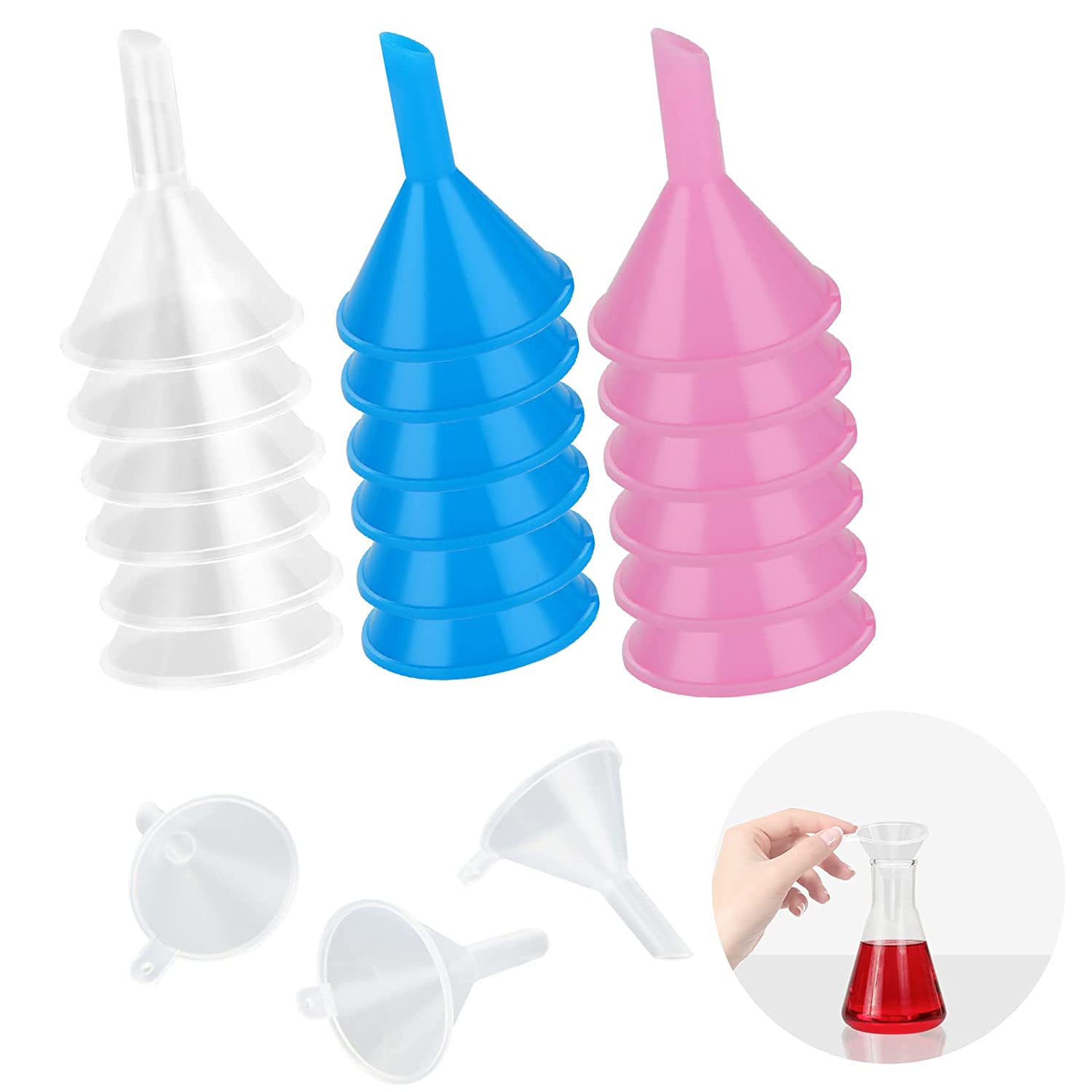 Perfume Fragrance Lab - 50 Stuks Mini Doorzichtige Plastic Trechters