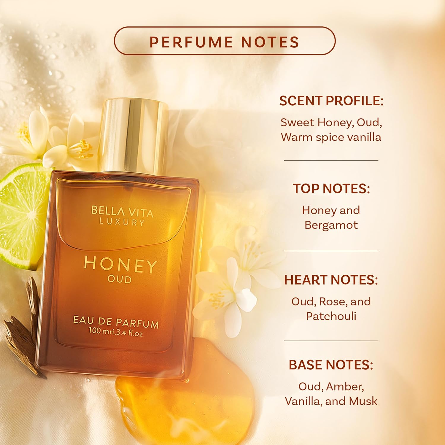 BellaVita Luxe Honey Oud EDP 3 - Perfume Fragrance Families recensie en prijs
